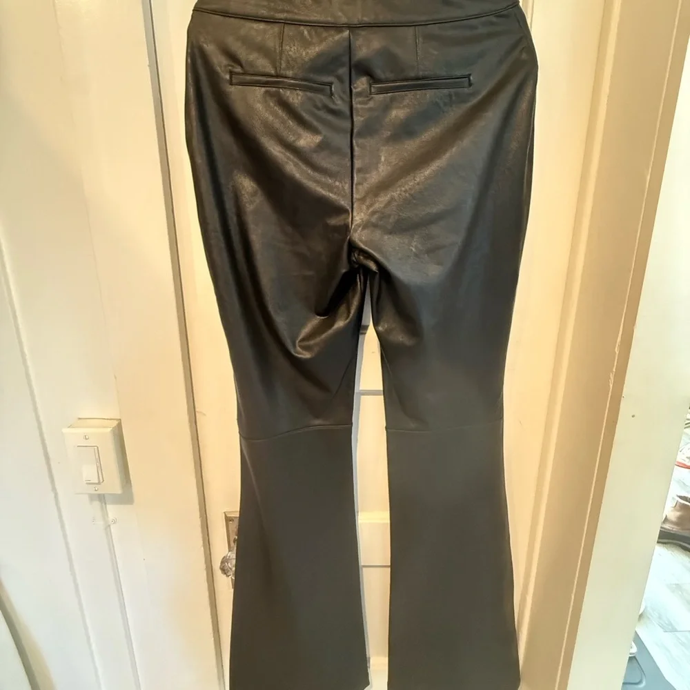 Spanx Size XL Tall Women’s Leather Black Flare Pants - Picture 3 of 9